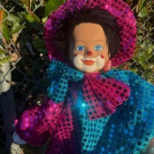 Vintage Tati Circus Clown Porcelain Doll by Gerhard Dargel Design of Germany